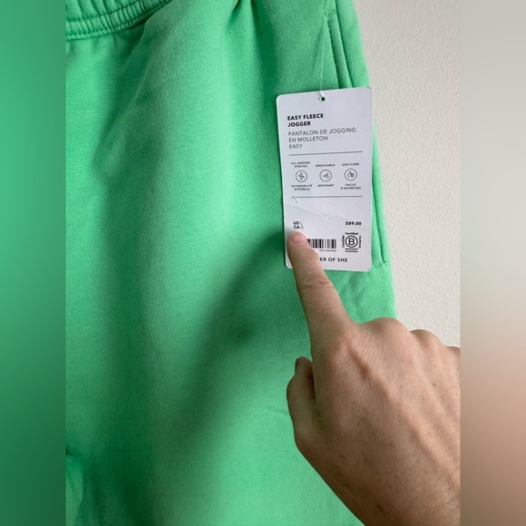 Athleta easy fleece jogger pants xl valley green new with tags - Picture 6 of 6
